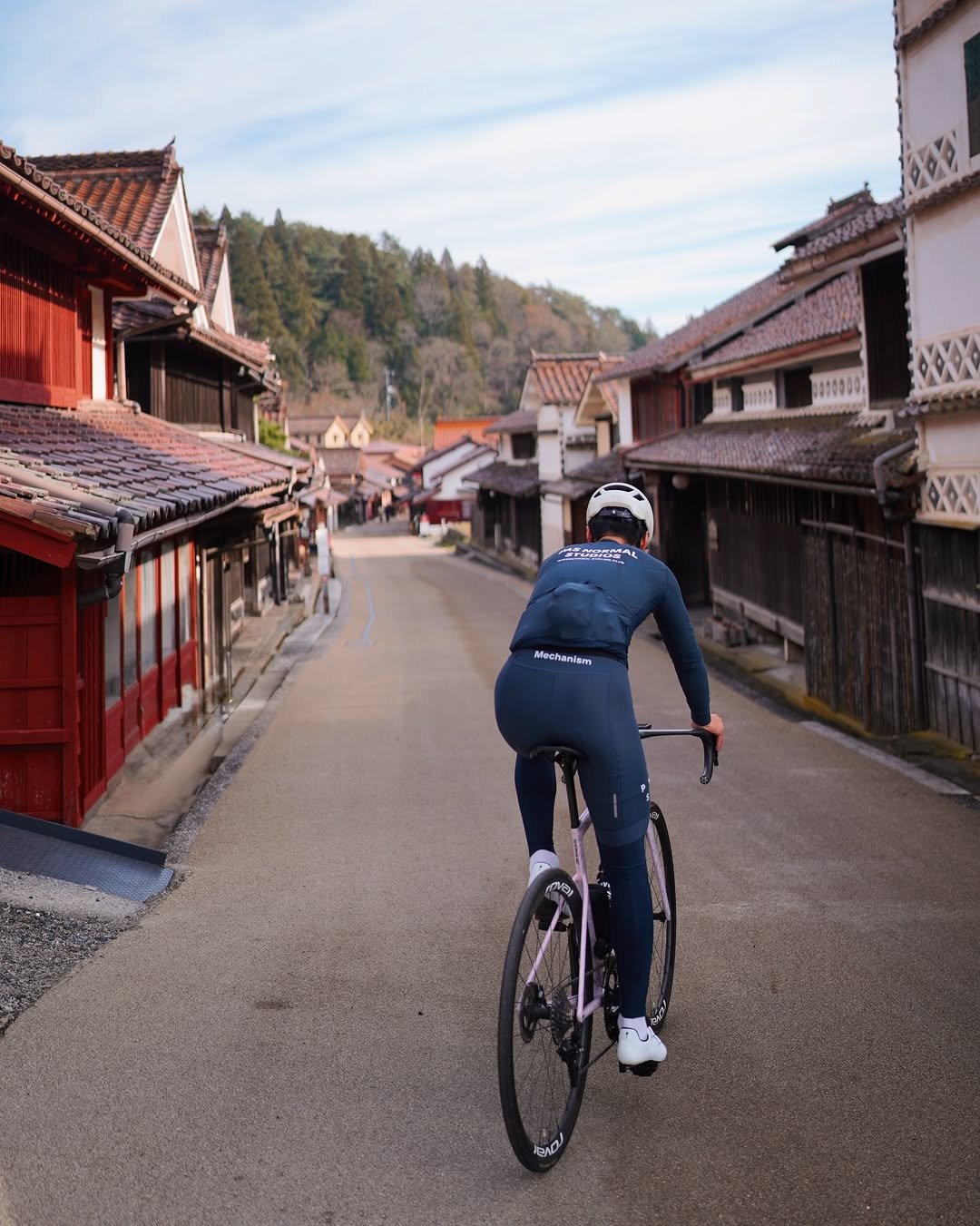 Photo shared by shota on December 20, 2025 tagging @sweetprotection, and @pasnormalstudios. May be an image of bicycle, outdoors and text.