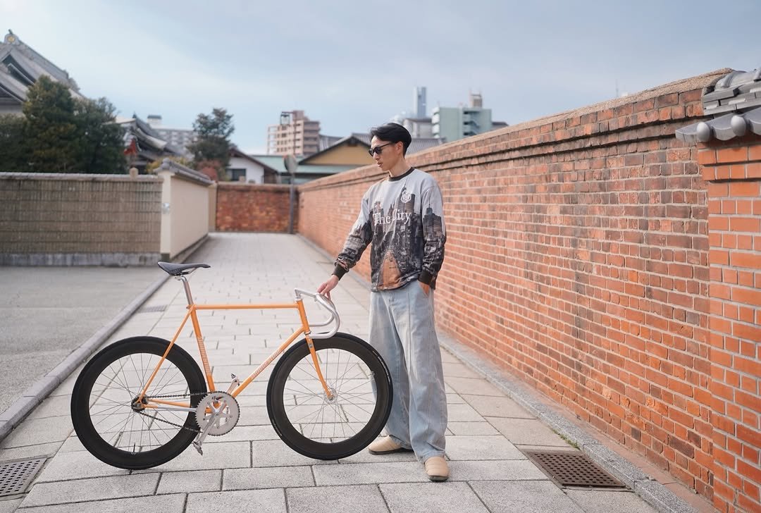 Photo shared by shota on February 23, 2026 tagging @wishforever.official. May be an image of bicycle, tire, outdoors and text.