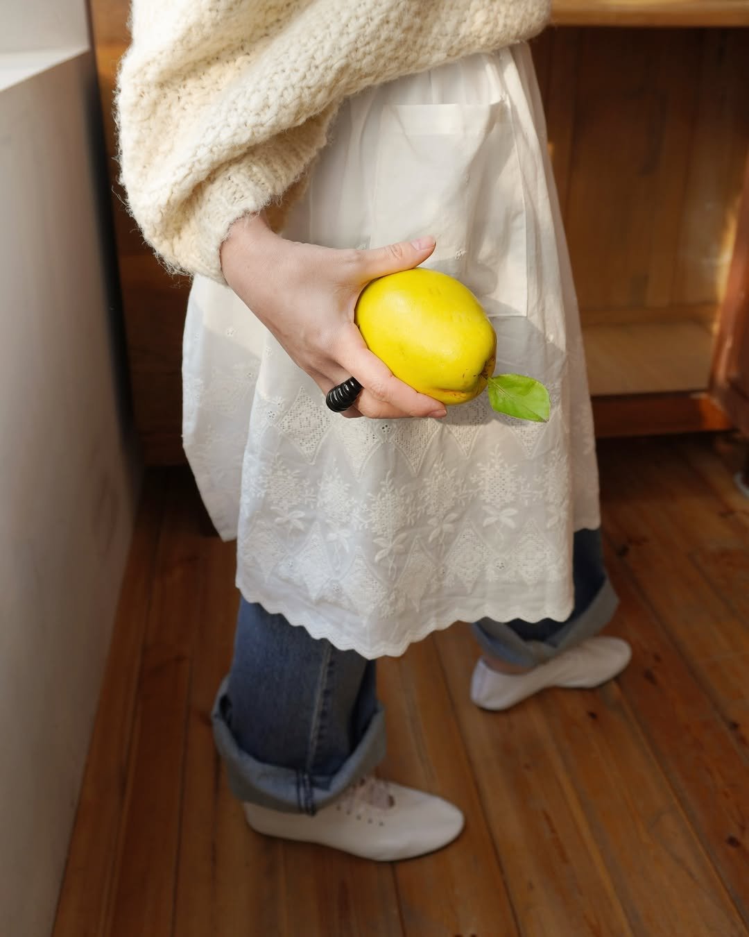 Photo by 코지모지 on February 12, 2026. May be an image of apron and text.