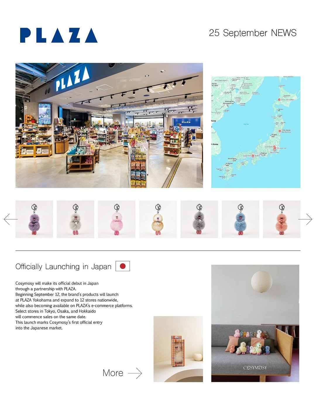 shop_cosymosy 게시물 이미지: 코지모지가 일본에 첫 공식 상륙합니다. 🛫🤍

오늘부터 일본 내 최신 트렌드...