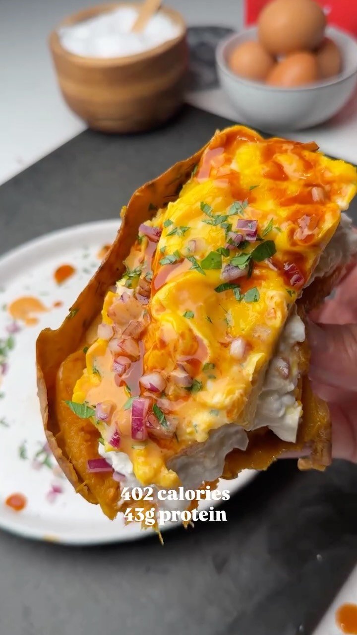 shredhappens 게시물 이미지: HIGH PROTEIN STUFFED BREAKFAST SWEET...