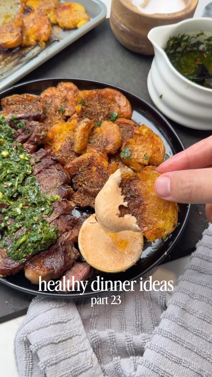 shredhappens 게시물 이미지: 🥩 STEAK, CRISPY SMASHED POTATOES &...