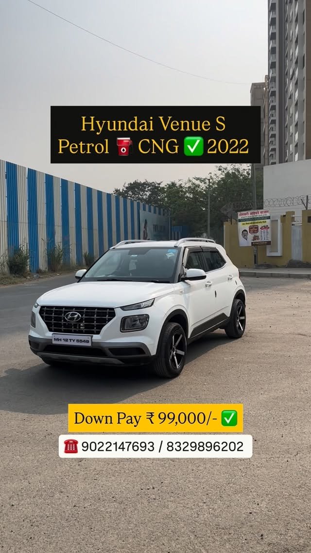 shree_laxmi_motors_pune 게시물 이미지: ✅ Hyundai Venue S 2022 Petrol ⛽️ CNG ✅ Big...