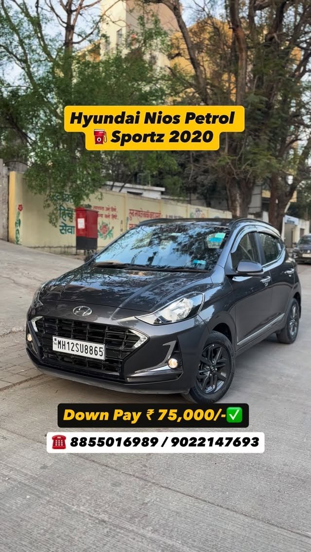 shree_laxmi_motors_pune 게시물 이미지: ✅Hyundai Nios Sports 1.2 Petrol ⛽️ Dark Grey...