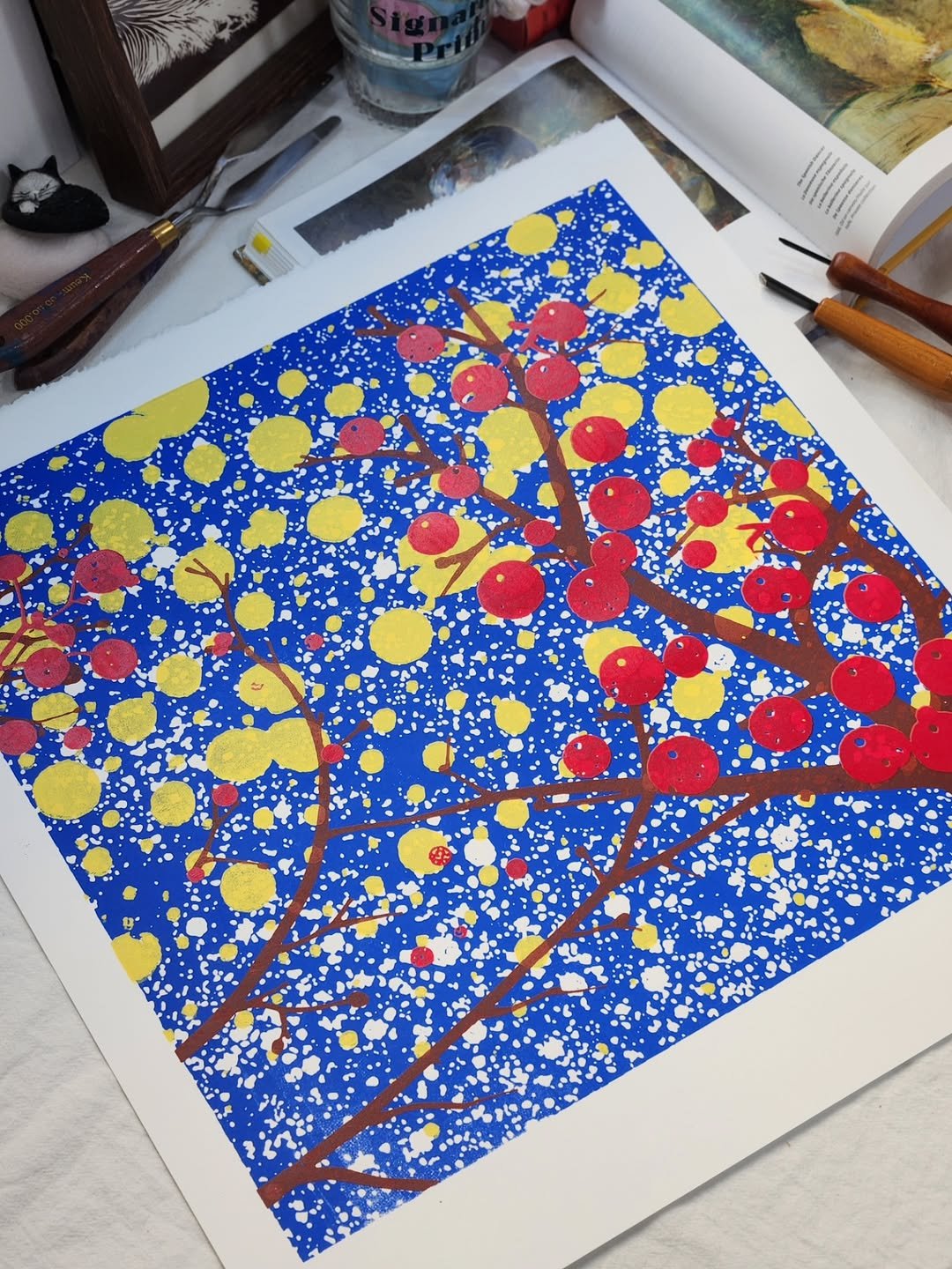 Photo by 시그니처프린트 판화그림공방 on April 24, 2026. May be art of text.