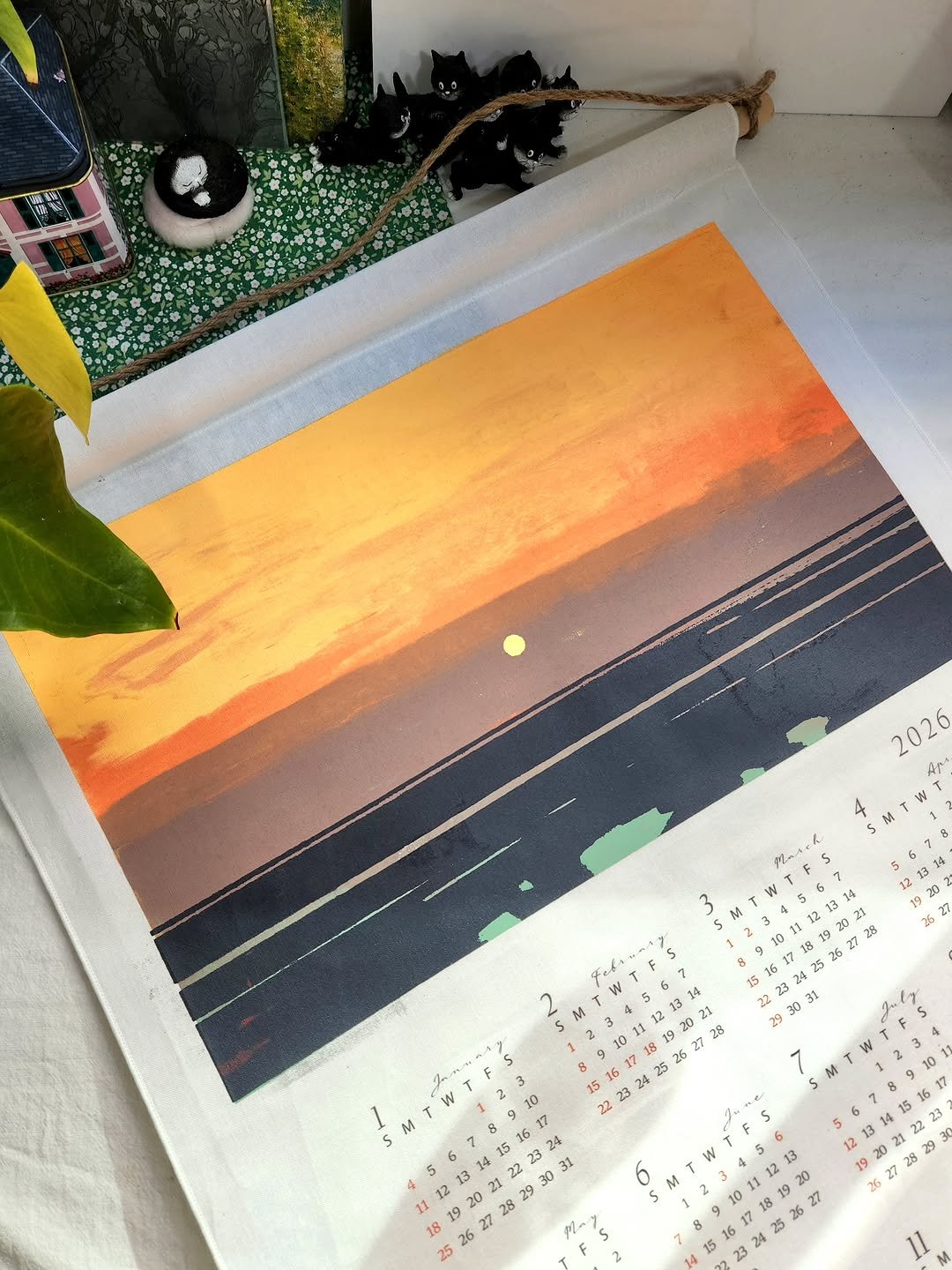 Photo shared by 시그니처프린트 판화그림공방 on December 25, 2025 tagging @noi__nyoung. May be an image of text that says '2026 አዮቀ 3 $24 31 F 22 28 V 1 8 B 5'.