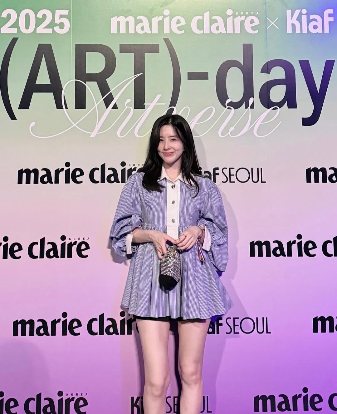Photo shared by Eunbi Kim on September 08, 2025 tagging @marieclairekorea. May be an image of 1 person, top, dress, poster and text that says '2025 marie claire X Kiaf ART)-day -day 3pиewe V mewe marie clair FSEOUL ma ie claire OKoHca marie C marie clair af AFSEOUL m e claire K marie'.