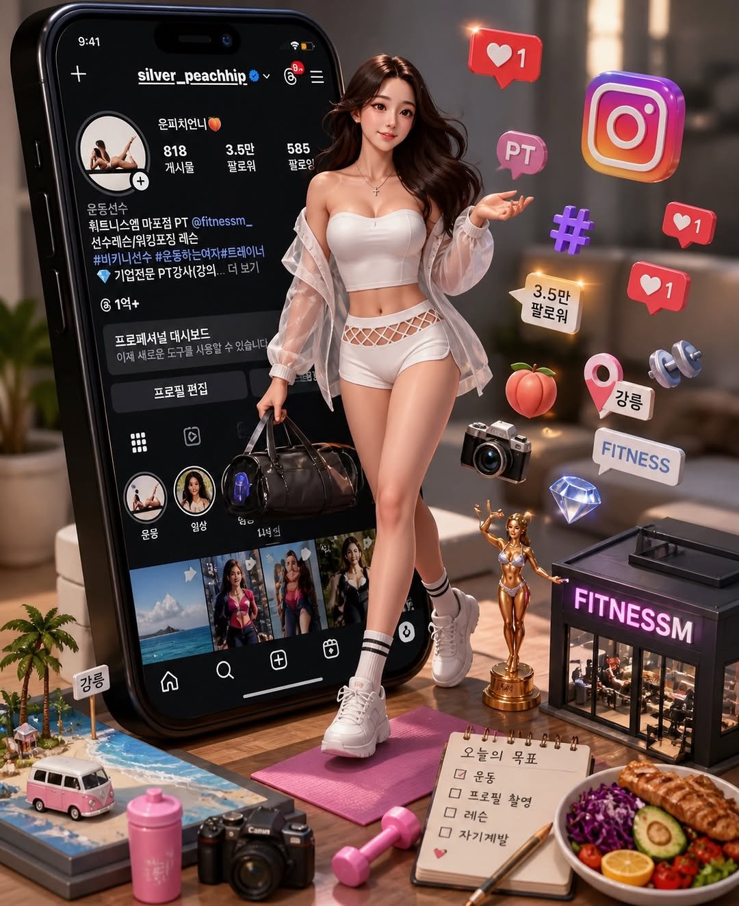 silver_peachhip 게시물 이미지: .
 지피티가 보는 내 인스타 💕
뭔가 은근 다 넣어놨네??
나는 아직...