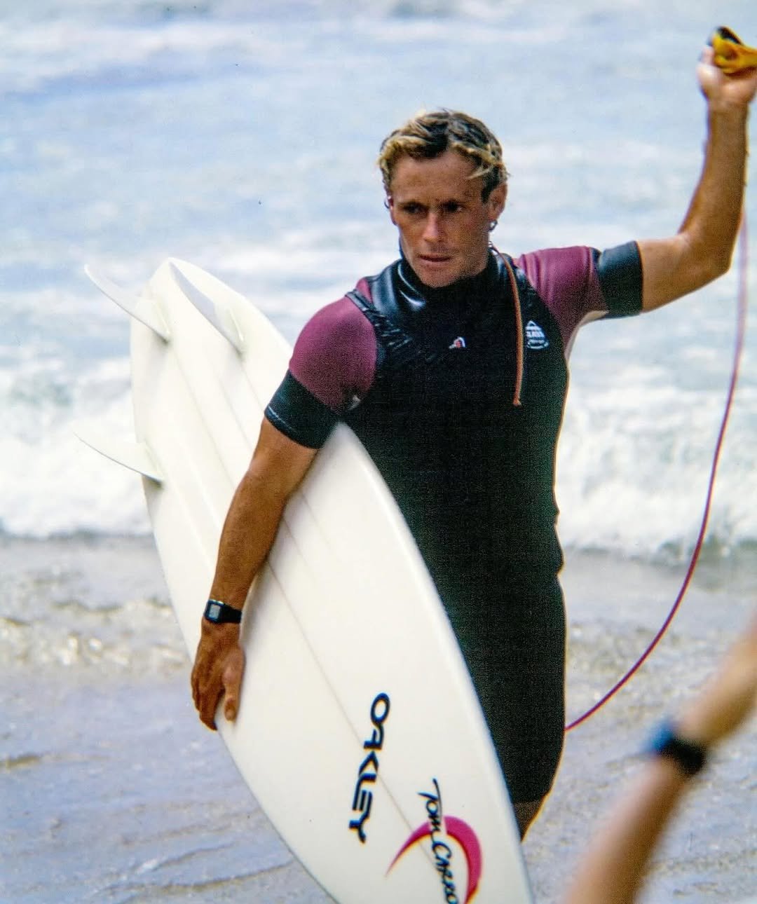 Photo by Terry (Ted) Campbell on December 01, 2025. May be an image of surfboard, wetsuit, water and text.