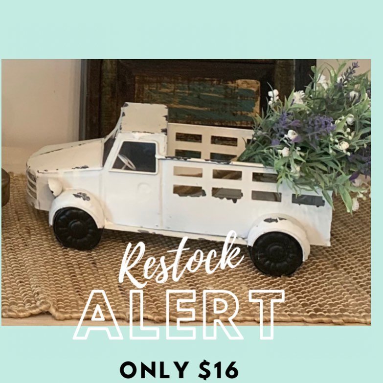 simplyhome 게시물 이미지: Y’all white metal trucks are BACK IN STOCK!...