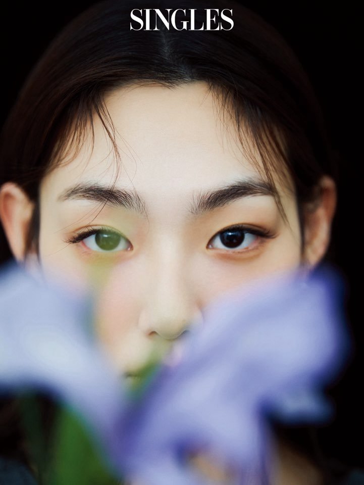 Photo shared by Singles 싱글즈 on April 27, 2026 tagging @_happiness_o. May be a closeup of one or more people, makeup, hair, poster and text that says 'SINGLES'.