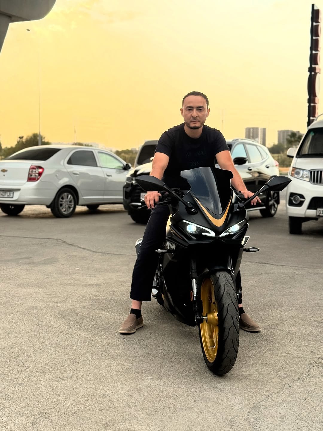 Photo by Skuter • Moped • Mototsikl | Usmonov Xamidullo on September 26, 2025. May be an image of 1 person, motorcycle, helmet, scooter and text.