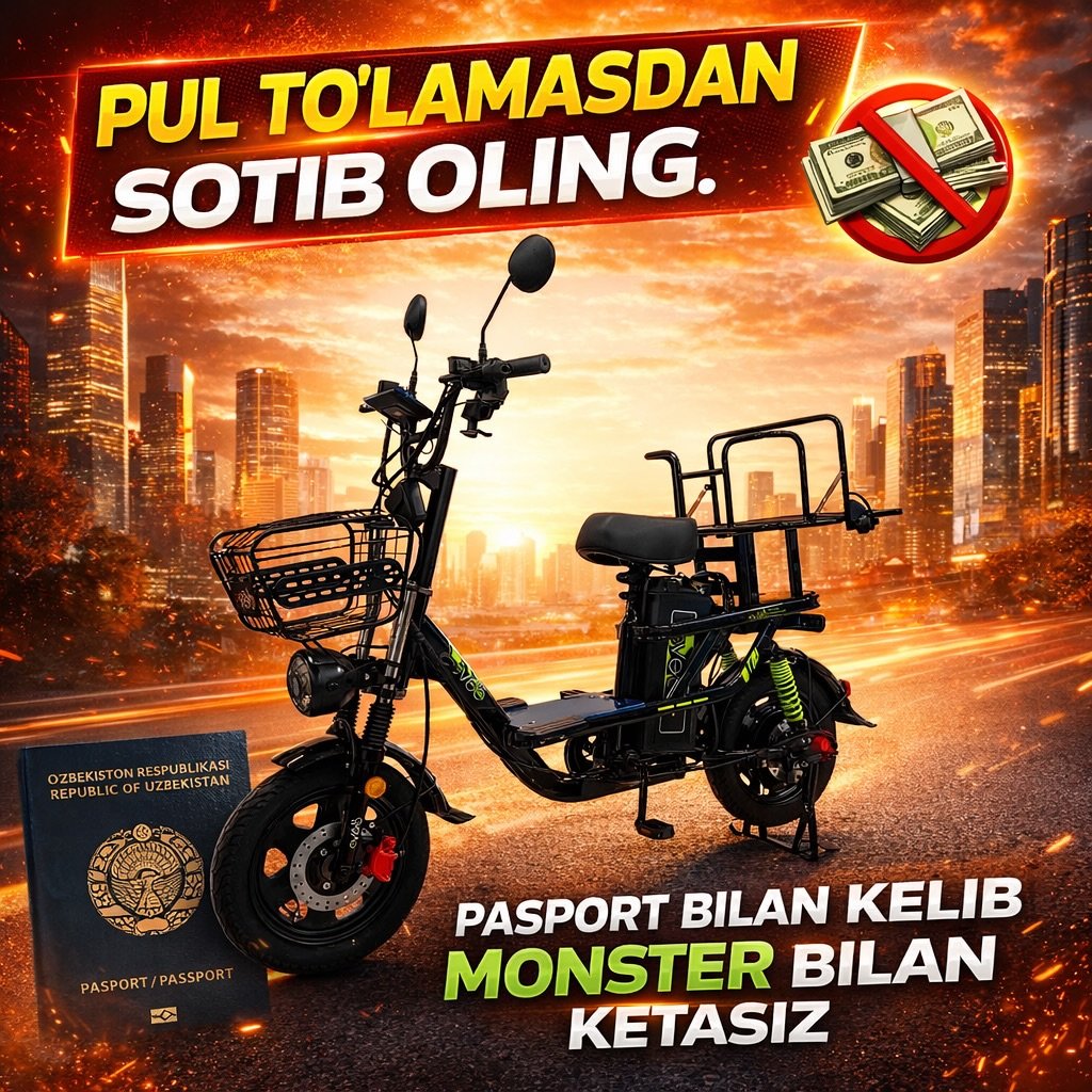 Photo by Skuter • Moped • Mototsikl | Usmonov Xamidullo on February 17, 2026. May be an image of scooter and text that says 'PUL TO'LAMASDAN SOTIB OLING. OZBEKISTONRESPUBLIKASI DZBI KISTON RESP ZBEKISTONRES SPUB BLIKASI CO COFUZBEKIST FUZBE CISTAN REPUBLI PASPORT PASPORT/PASSPORT ASSPOR G PASPORT BILAN KELIB MONSTER BILAN KETASIZ'.