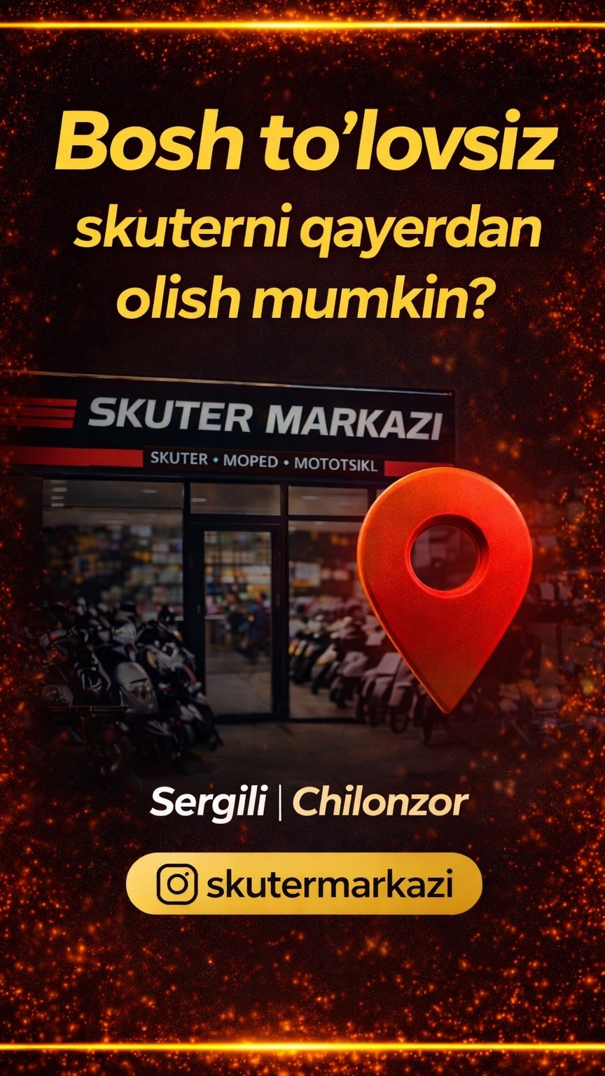 skutermarkazi 게시물 이미지: 📍 Skuter markazi – Sergili filiali

Bizni...