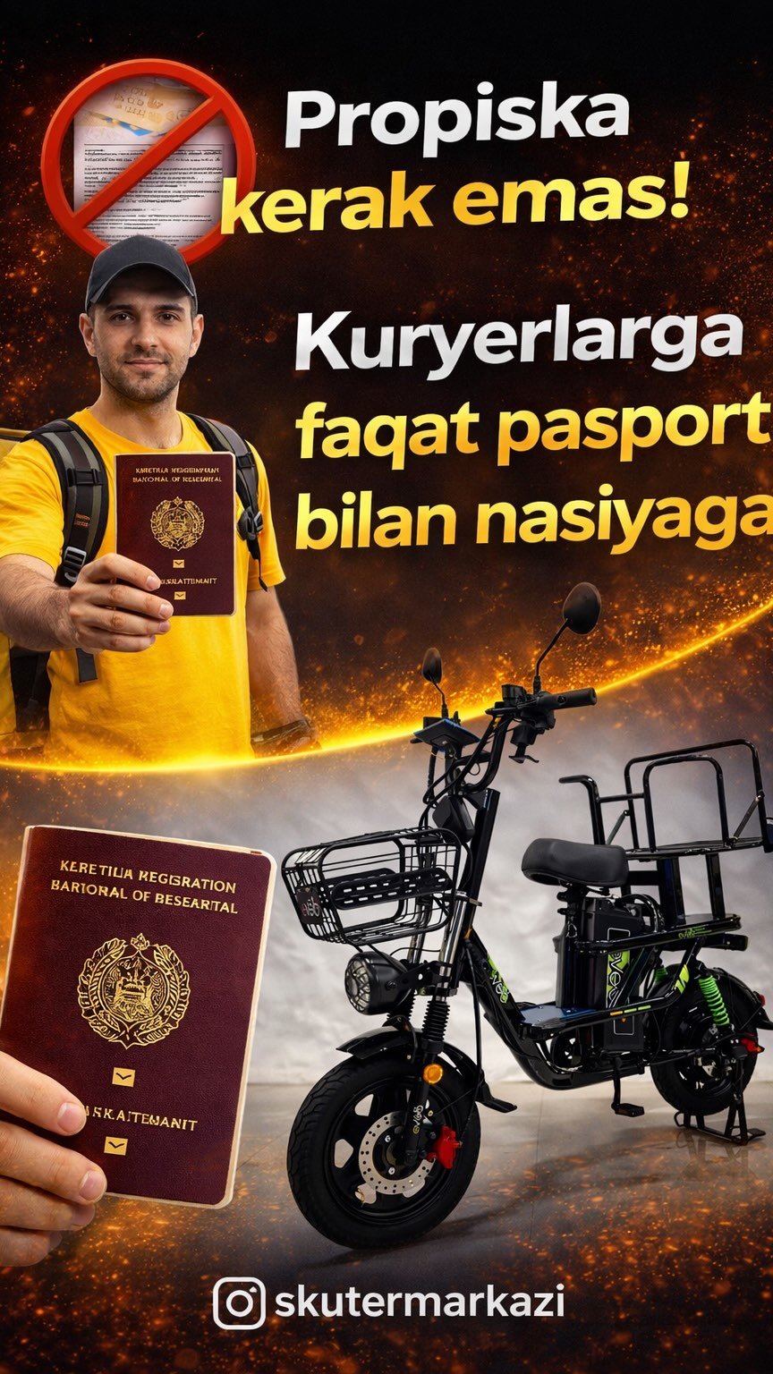 skutermarkazi 게시물 이미지: 🚀 PROPISKASIZ HAM SKUTER OLISH...