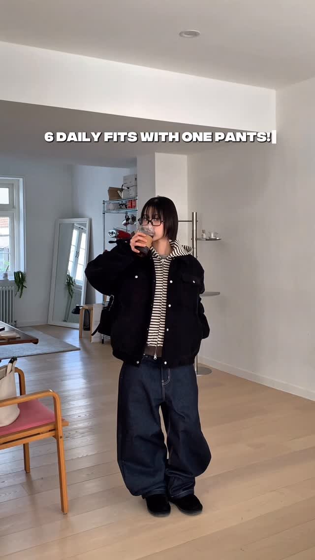 slo.jiiin 게시물 이미지: 팬츠 하나로 6가지 스타일링 해봤어요 •• 🤎
(소-올직히 58코디정도 더 가능하긴...