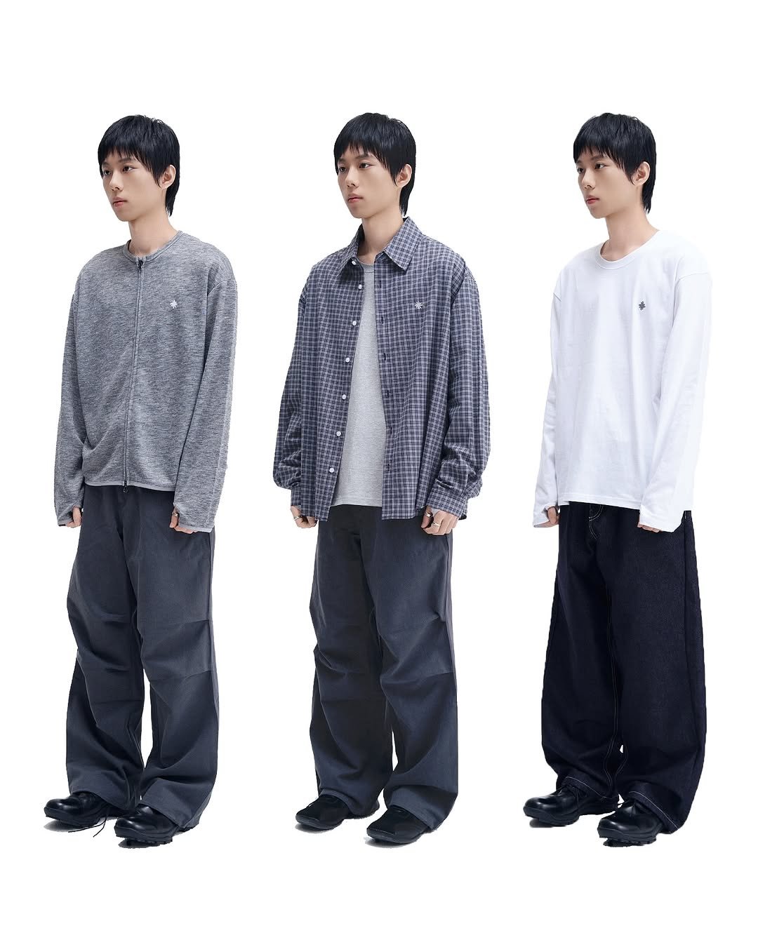 Photo by SLOW RECORD HOUSE | 슬로우 레코드 하우스 on September 16, 2025. May be an image of 3 people, sweatpants, parka and text.