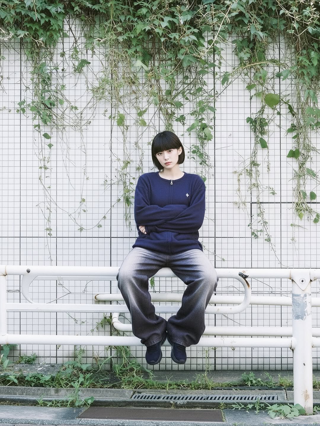 Photo by SLOW RECORD HOUSE | 슬로우 레코드 하우스 on November 02, 2025. May be an image of duffle coat, cigarette, beret, parka, sweatpants, ivy, street and text.