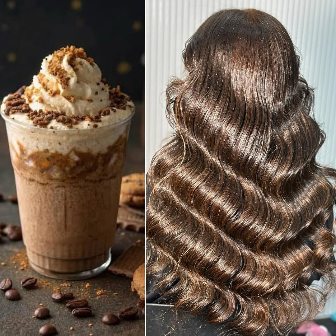 Photo by FATIMA MAKEOVER in Godrej Urban Park - Chandivali. May be an image of smoothie, cappuccino, wafer, caramel, chocolate milk and text.