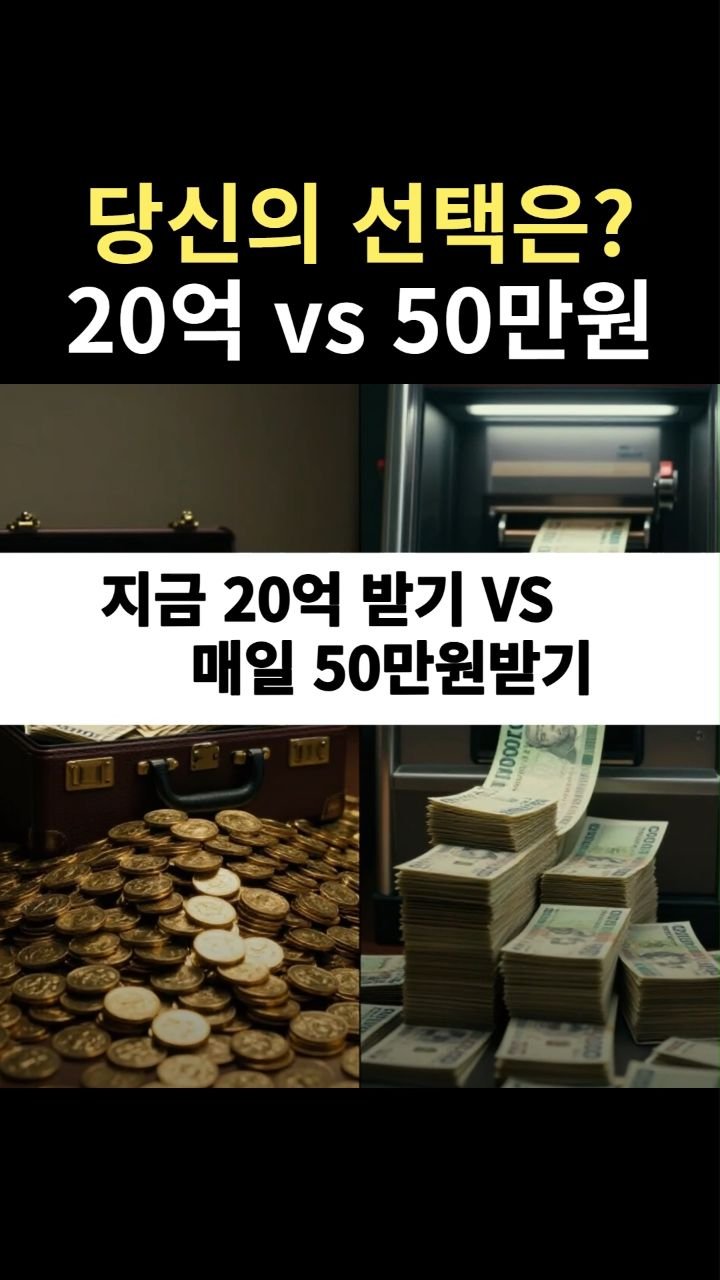 snackeconomy 게시물 이미지: 20억 vs 50만원, 당신의 선택은?