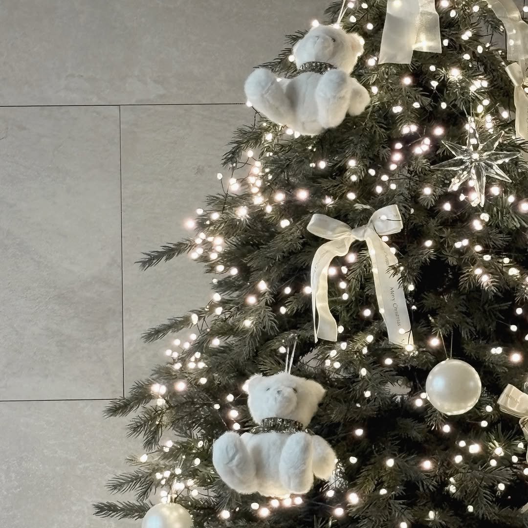 Photo by 설백 on March 25, 2026. May be an image of christmas tree, tinsel and text.