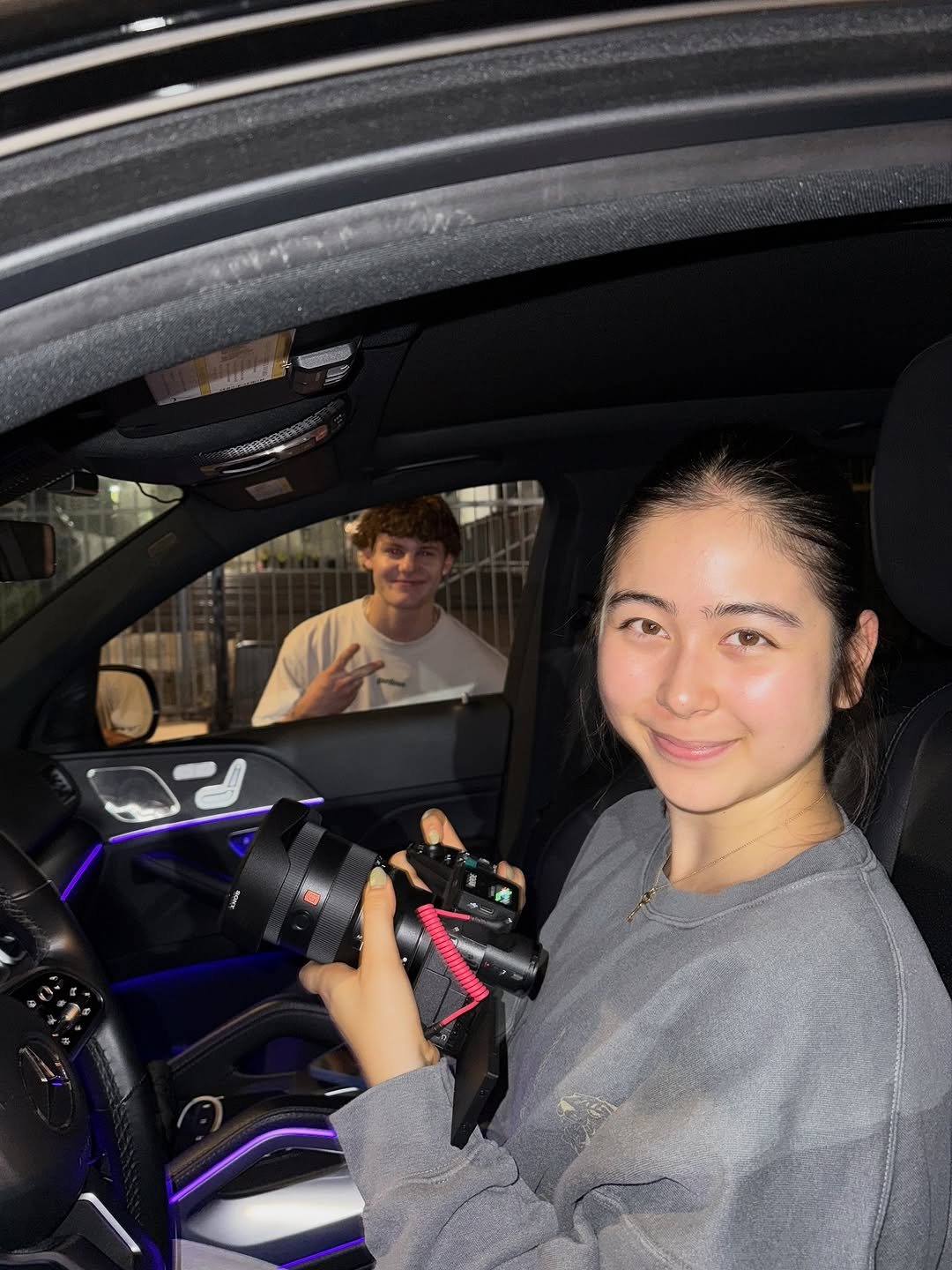 Photo shared by Sofi Manassyan on November 12, 2025 tagging @isabellacrovetti, @cameroncrovetti, and @sofisticatedproductions. May be an image of car, camera, camcorder and text.