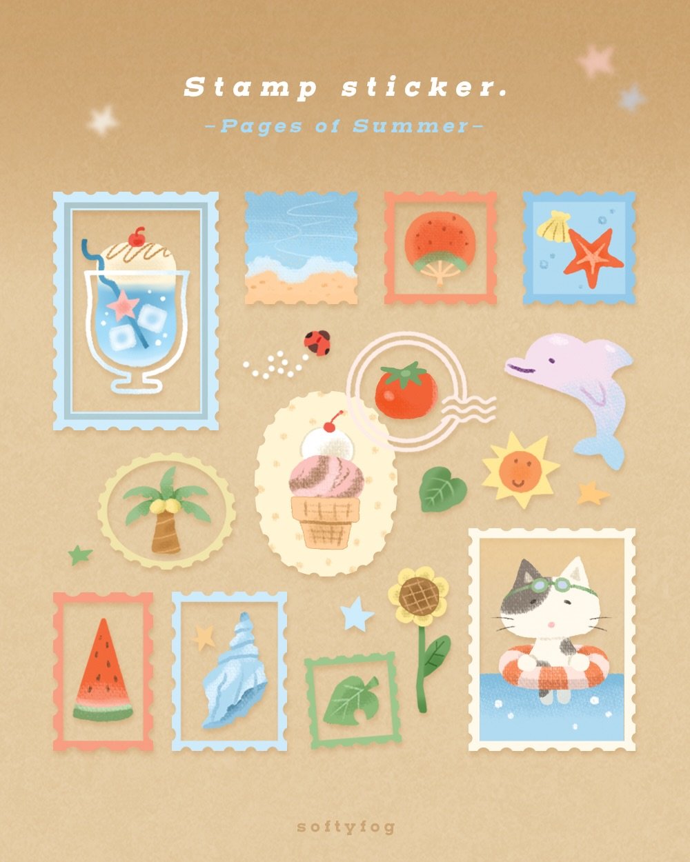 softyfog 게시물 이미지: 🐬 6월마켓 신상 ①

우표 스티커 - 여름의 페이지

오랜만에 우표 스티커를...