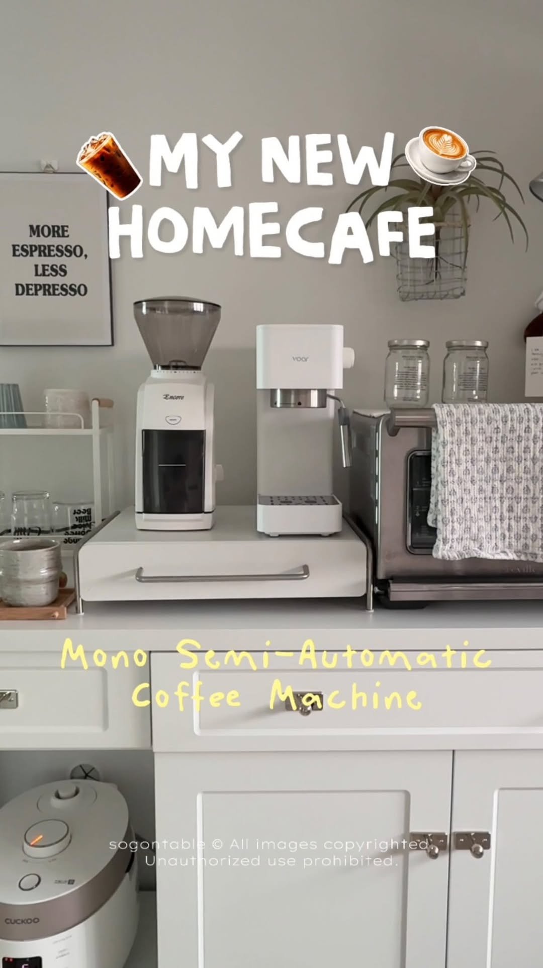 sogontable 게시물 이미지: #협찬 ㅣ new homecafe ☕️
보아르의 신상, 모노 반자동커피머신으로 
더...