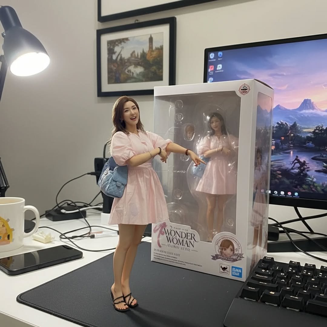 Photo by 강소진 on September 23, 2025. May be an image of 2 people, doll, dollhouse and text.