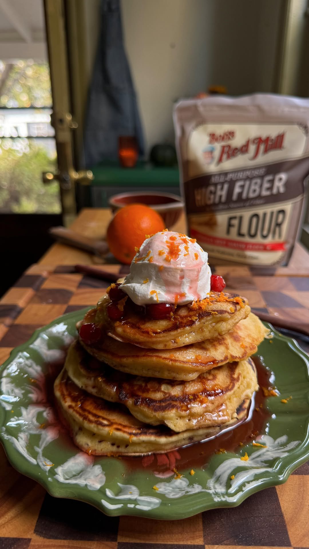 sokos.kitchen 게시물 이미지: CRANBERRY ORANGE PANCAKES 🍊🥞 my new favorite...