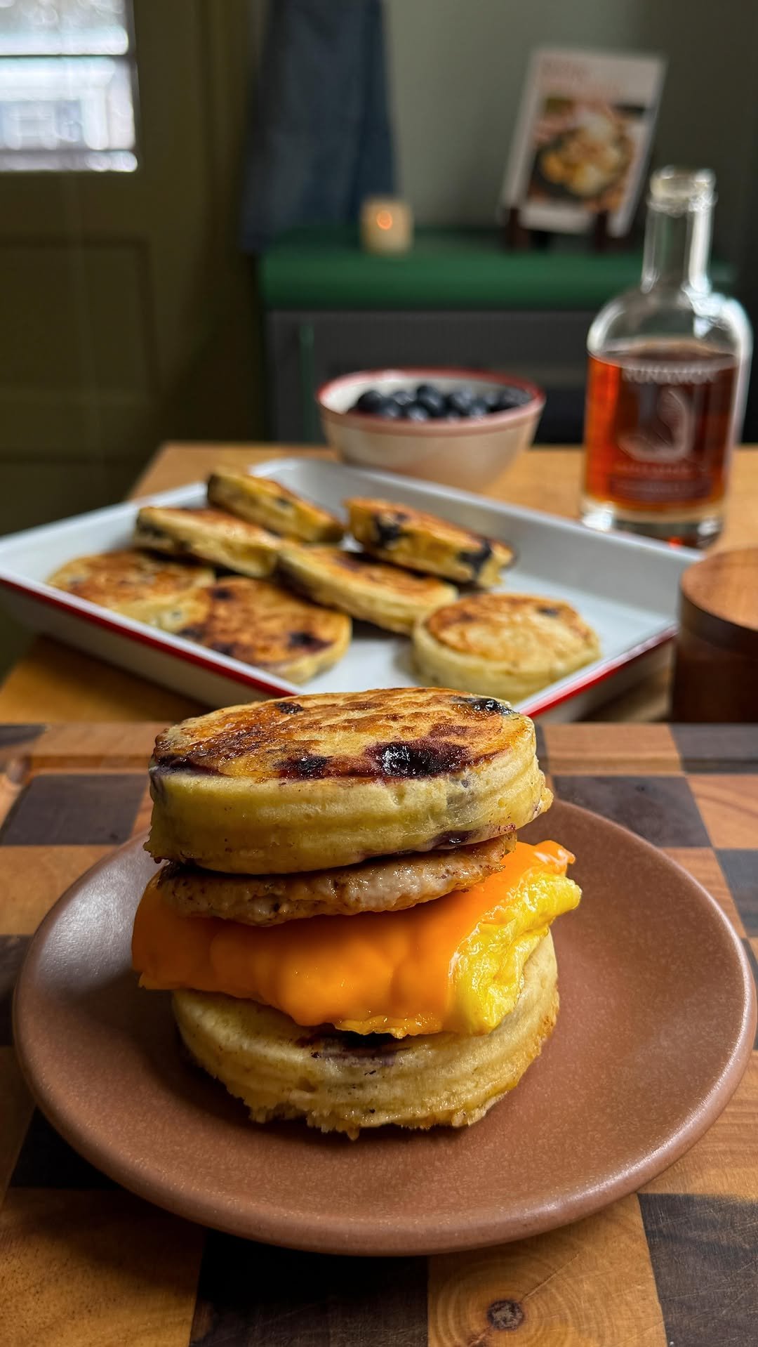 sokos.kitchen 게시물 이미지: BLUEBERRY MAPLE MCGRIDDLES 🫐🥞 my take on the...
