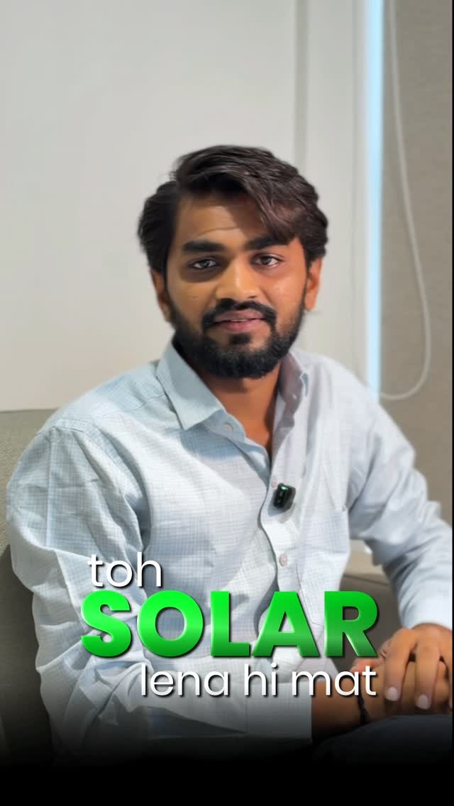 solarace_energy 게시물 이미지: Solar lagwana smart decision hai, lekin sirf...
