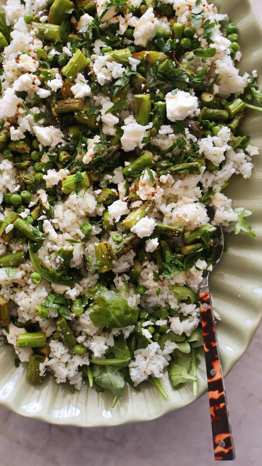 somethingnutritious 게시물 이미지: dill rice salad with lemony peas & asparagus...
