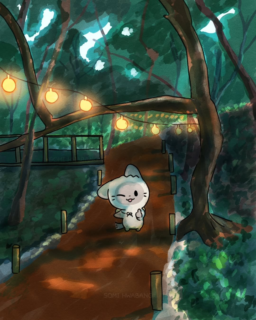 Photo by 소미화방 | Somi Hwabang in 제이드가든. May be a cartoon of lantern and outdoors.