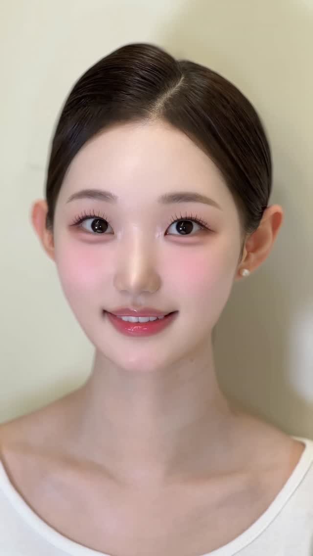 songmakeup__ 게시물 이미지: ⠀ 
맑은 코랄핑크 승무원메이크업 🍑💗
승무원 합격하시고 이제 비행하고 계실 고객님...