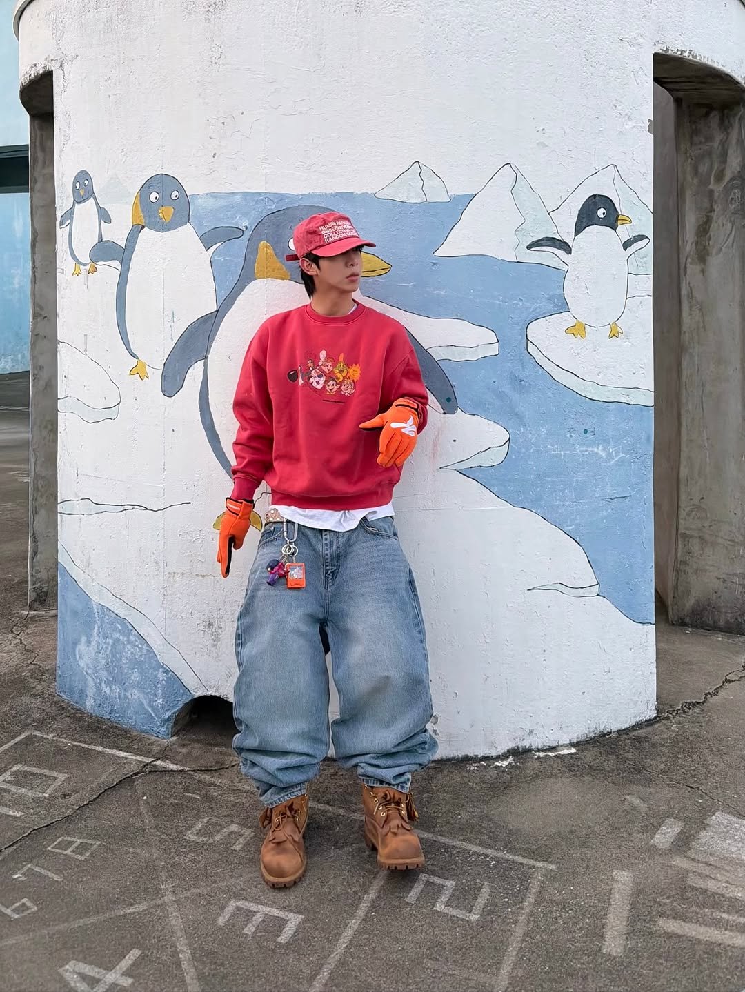 Photo shared by 소코년 sokonyun on November 17, 2025 tagging @timberland, @wkndrs_official, @kelloggs_korea, @sur8ery, and @png_journal. May be an image of duffle coat and text.