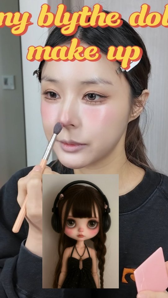 soopoleon 게시물 이미지: 유행지났는데 해봤업🖤
My blythe doll makeup🖤

#makeup #메이크업 #뷰티