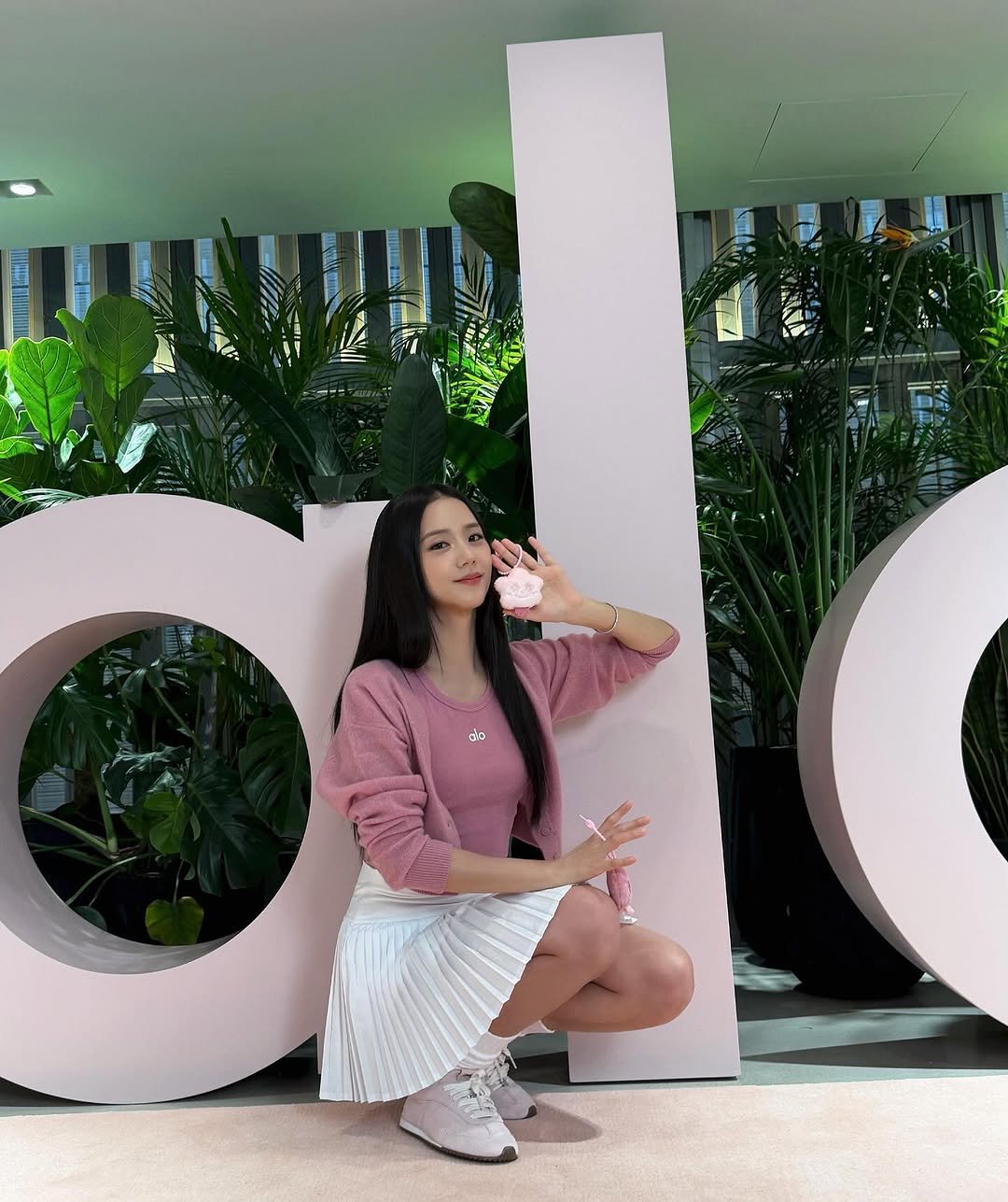 Photo shared by JISOO🪐 on October 24, 2025 tagging @alo, and @sooyaaa__. May be an image of miniskirt and text that says 'd'.