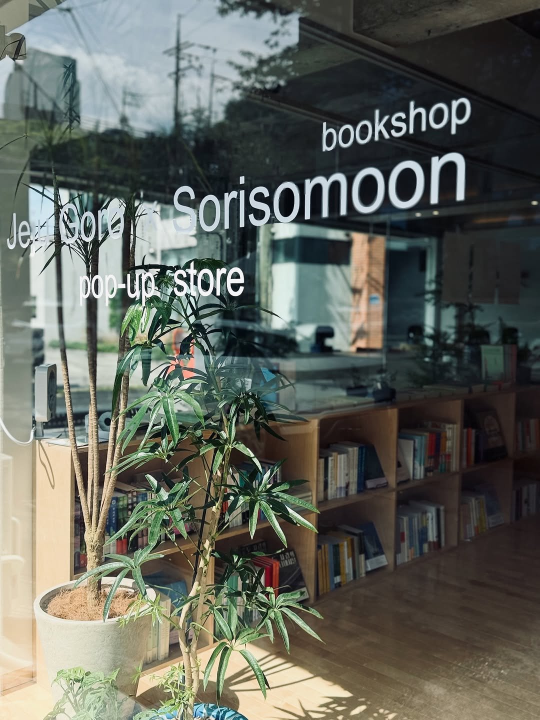 Photo shared by 책방 소리소문 on July 17, 2025 tagging @jejugoro. May be an image of book and text that says 'bookshop Je. ecoer Gore Sorisomoon pop-ur pop-up.sstore Dop store'.