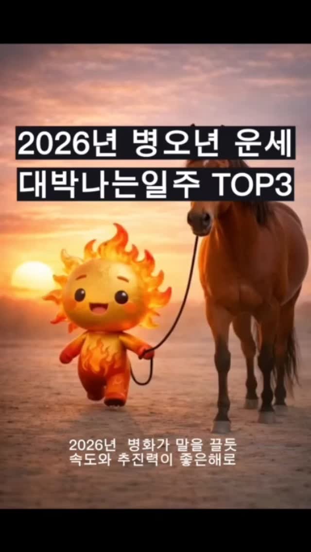 soulmeet_official 게시물 이미지: 2026년은 병오년

 불의기운으로 ‘앞으로, 앞으로’ 밀어주는 해예요.

 병화가...