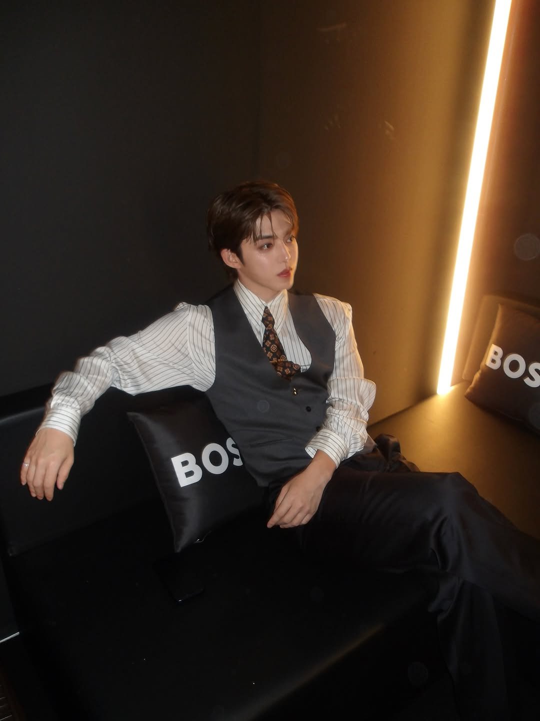 Photo shared by COUPS on February 27, 2026 tagging @boss. May be an image of one or more people, makeup, bolo tie and text that says 'BOS BOS'.