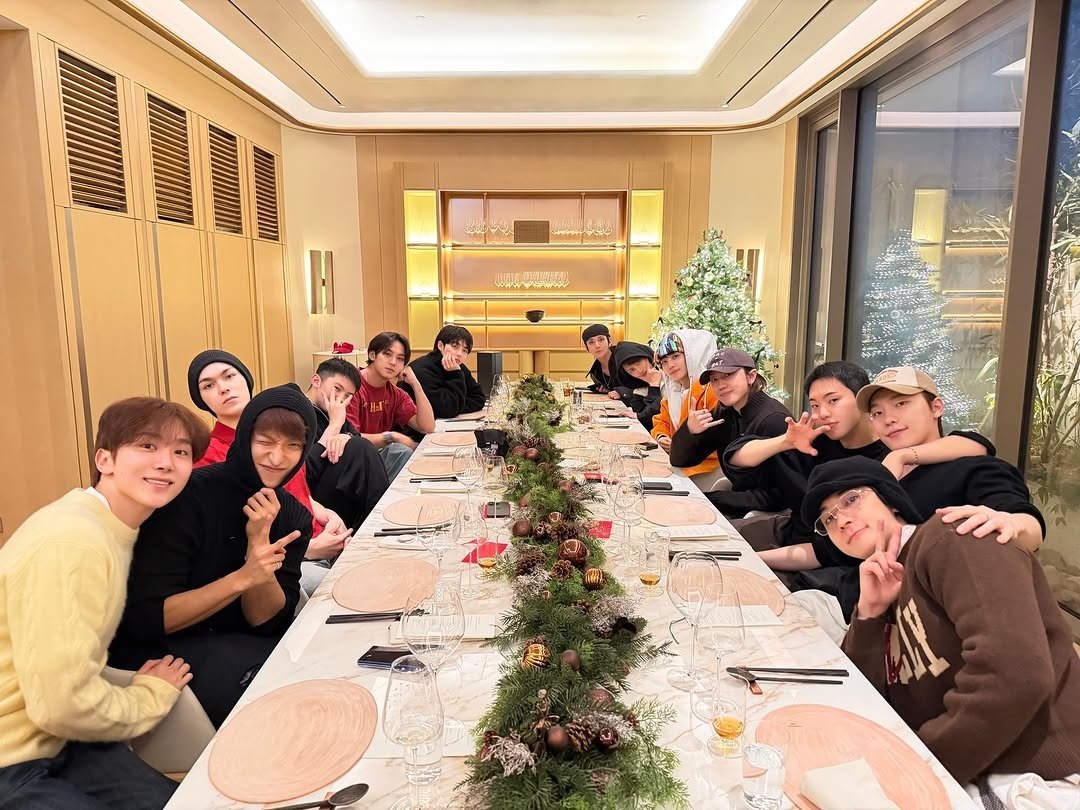 Photo shared by COUPS on December 31, 2025 tagging @xuminghao_o, @pledis_boos, @min9yu_k, @joshu_acoustic, @vernonline, @dk_is_dokyeom, @woozi_universefactory, @jeonghaniyoo_n, @ho5hi_kwon, @everyone_woo, @junhui_moon, and @feat.dino. May be an image of text.