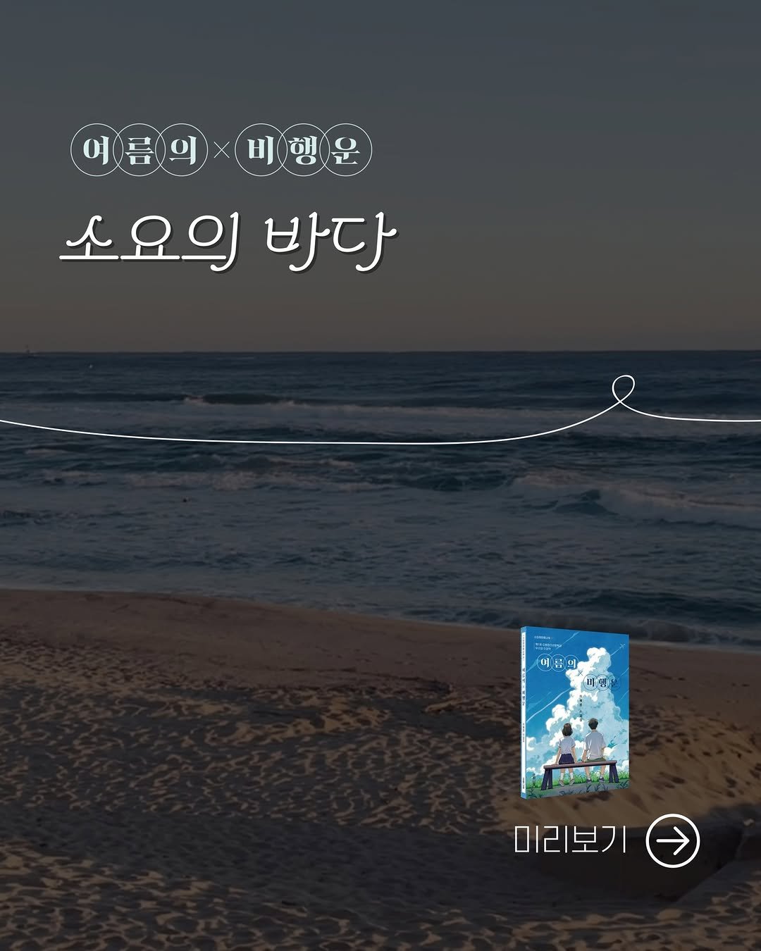 Photo by 소원나무 on November 07, 2025. May be an illustration of poster, outdoors and text that says '여 여름의 예름이비행운 여 言 비행운 비 소요의 바다 + お法つ 봄네 비/션 面影系 미리보기'.