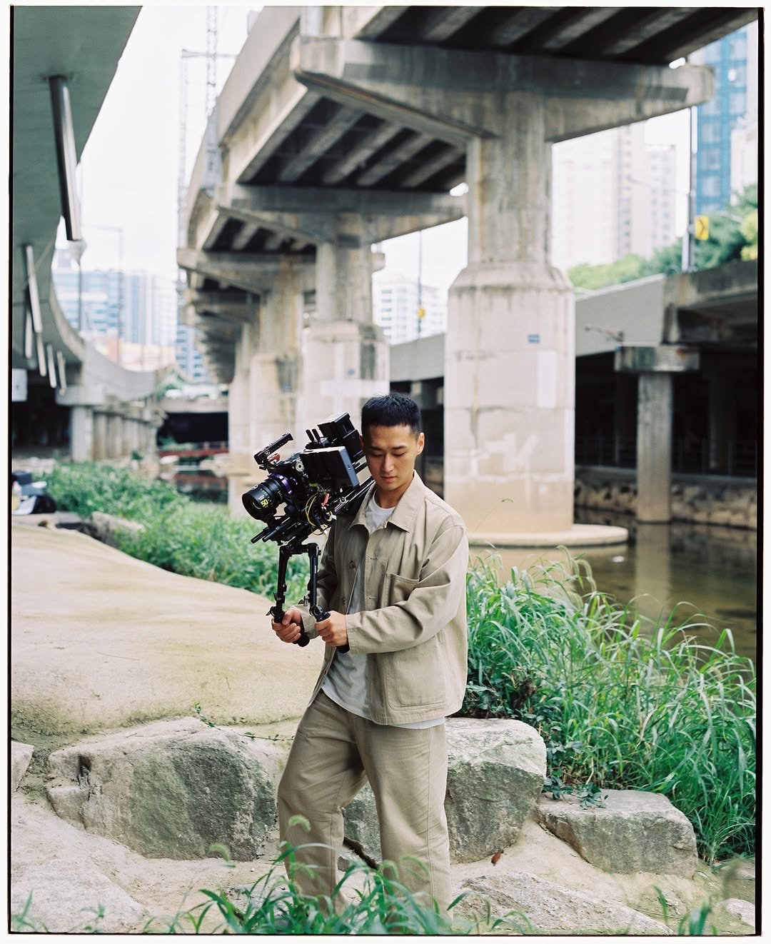Photo shared by 🇰🇷 Ourselves(아워셀브스) on October 01, 2025 tagging @spao_kr. May be an image of camcorder, camera, tripod and text.