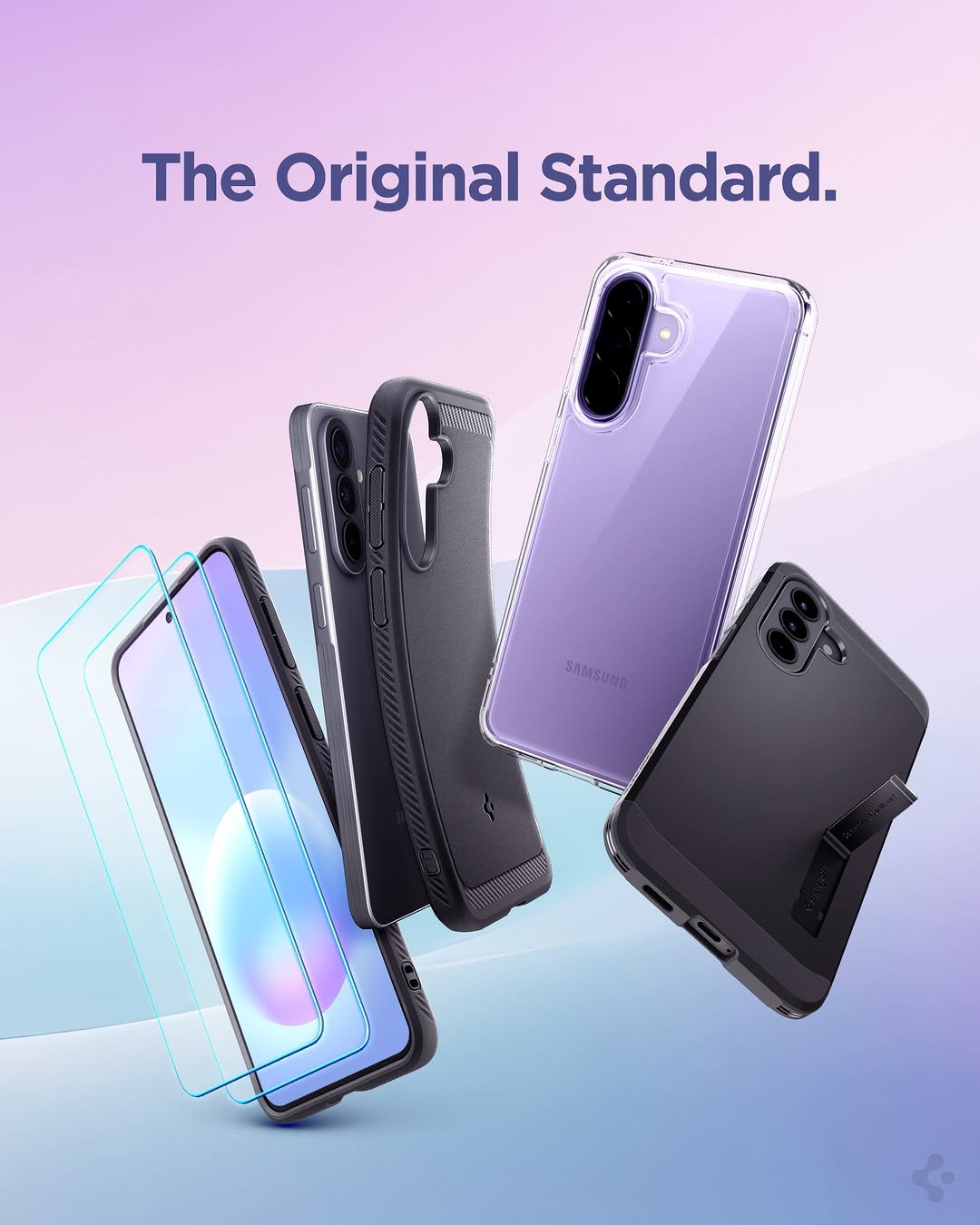 Photo by Spigen JP (シュピゲン) on April 16, 2026. May be an image of phone, tablet and text that says 'The Original Standard. SAMSUM'.