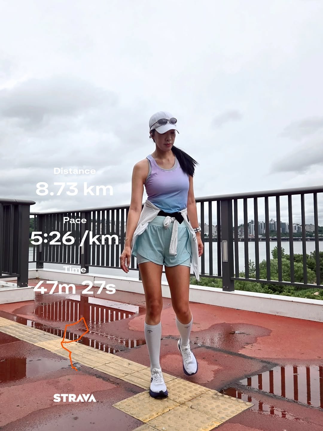 sportsdiary_eun 게시물 이미지: 날씨좋다 🥰 
땀은엄청난다 ㅎㅎ 
내일 여행 가서 가방싸다가 옷입고뛰어보고싶어서...
