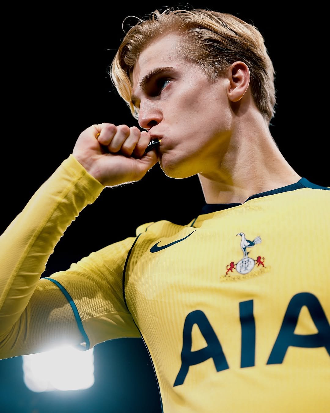 Photo shared by Tottenham Hotspur on January 07, 2026 tagging @lucasbergvall. May be an image of football, soccer, stadium and text.