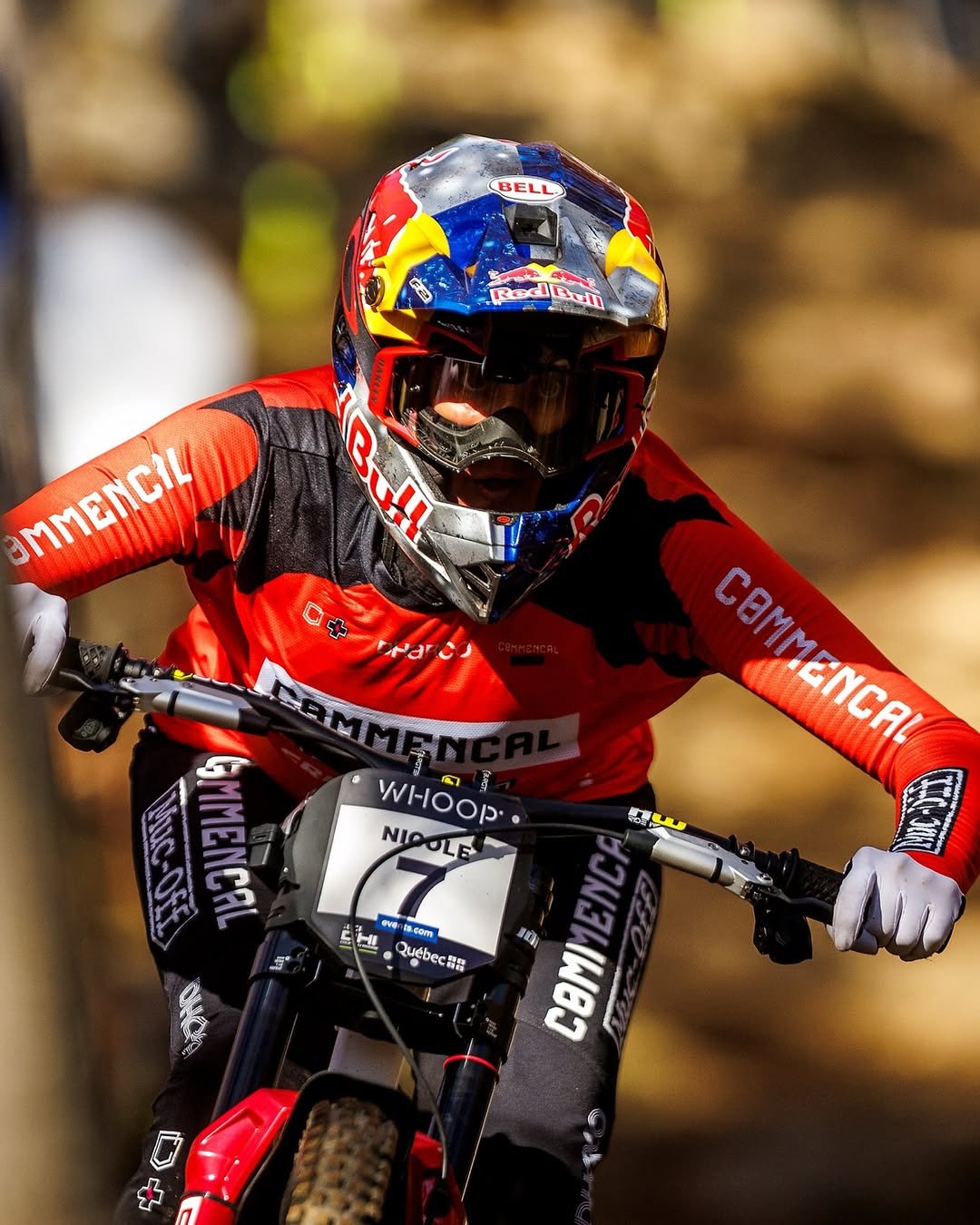 Photo shared by Myriam Nicole on February 27, 2026 tagging @srammtb. May be an image of racing vehicles, dirt bike and text.