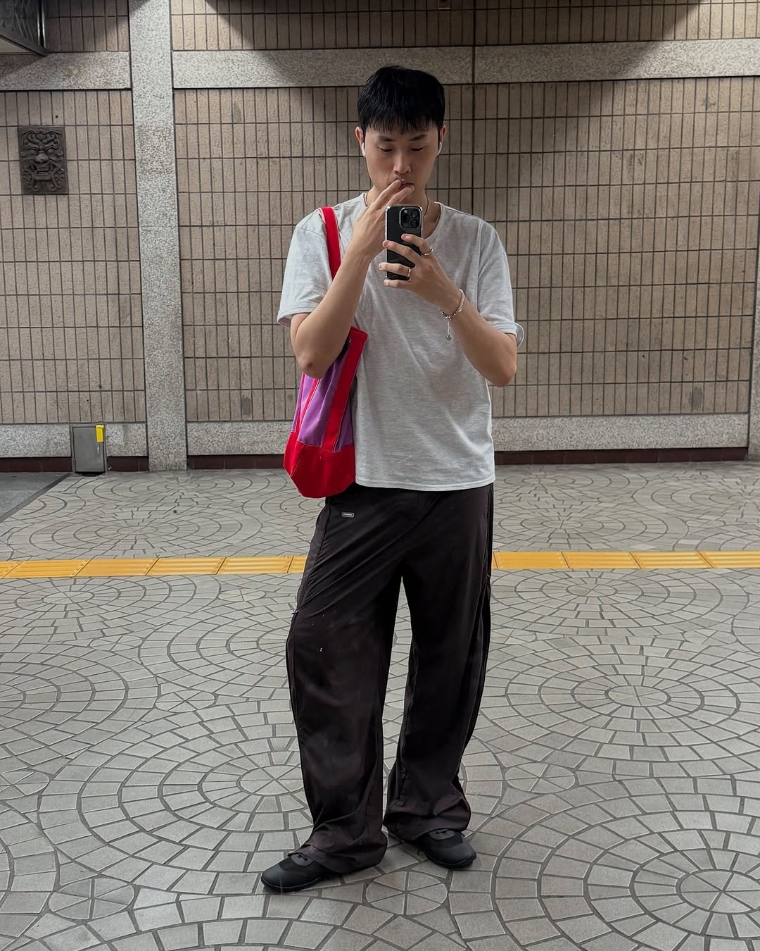 Photo shared by Euisun Sim 심의선 on August 03, 2025 tagging @amomento.co. May be an image of 1 person, train and text.