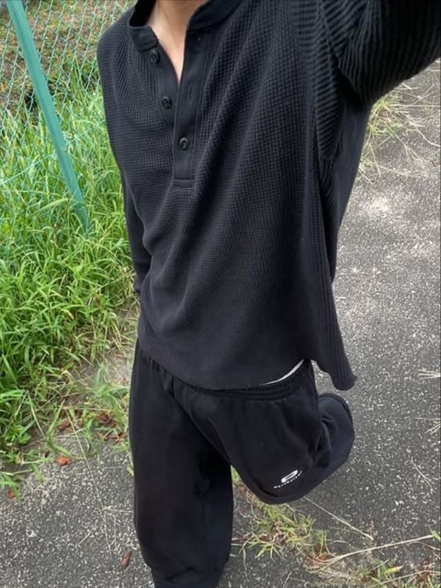 Photo by Euisun Sim 심의선 on August 13, 2025. May be an image of 1 person, sweatpants, sweatsuit and text.